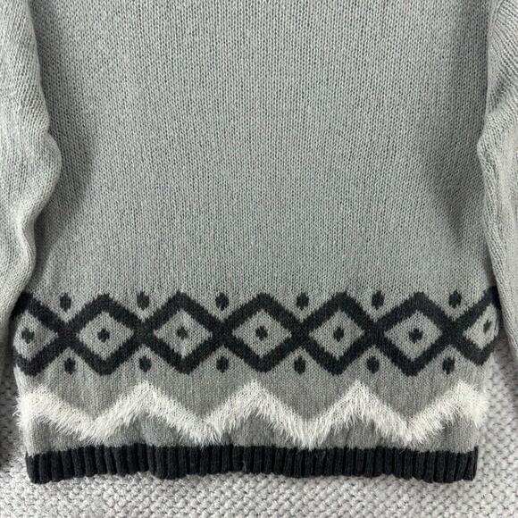 J Jill Sweater Womens L Gray Wool Mohair Crew Neck Long Sleeves Pull Over Jumper - Picture 8 of 14